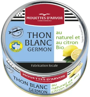 1757409911663-i10cclj02q.webp Thon Blanc au Naturel et au Citron Bio 160g - LES MOUETTES D'ARMOR