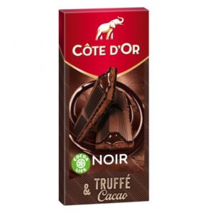 Tablette Chocolat Noir Fourrée Fraise – CÔTE D’OR