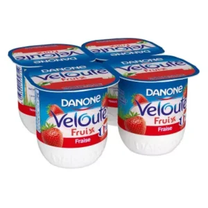 Yaourt aux fruits brassé fraise 4x125g - DANONE VELOUTE FRUIX
