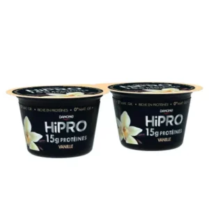 Yaourt vanille protéiné 0% MG 2x160g - HIPRO