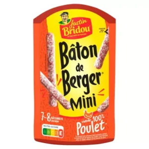 1759973545446-woaxk65qo0s.webp Bâton de Berger Mini Poulet – Justin Bridou – 80g