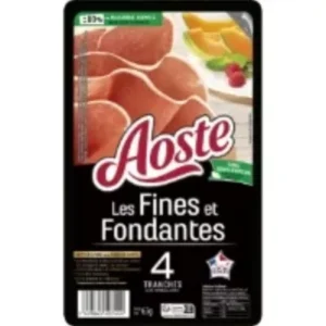 AOSTE Jambon cru les fines et fondantes 4 tranches 67g