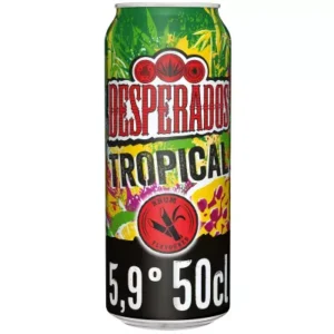 Bière Aromatisée au spiritueux Rhum,Fruit de la Passion,Citron Vert,Tropical 5,9% 50cl - DESPERADOS
