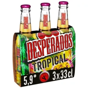 Bière Aromatisée au spiritueux Rhum,Fruit de la Passion,Citron Vert,Tropical 3x33cl - DESPERADOS