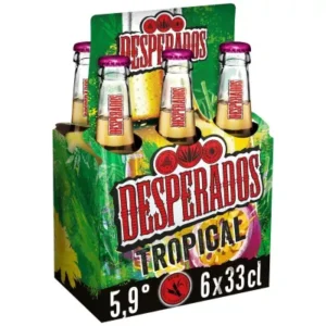 Bière Aromatisée Au Spiritueux Rhum,Fruit De La Passion,Citron Vert,Tropical 5,9° 6x33cl -desperados