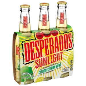 Bière Aromatisée Citron et Citron Vert Sunlight 4% DESPERADOS 3x33cl