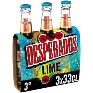 Bière Aromatisée à un spiritueux à base d'Agave,Citron Vert et Cactus Lime 3x33cl - DESPERADOS
