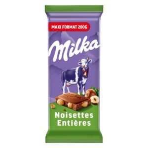 Tablette de Chocolat Lait Noisettes Entières MILKA - 2X100g