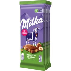 Tablette de Chocolat Lait Noisettes Entières MILKA - 5X100g